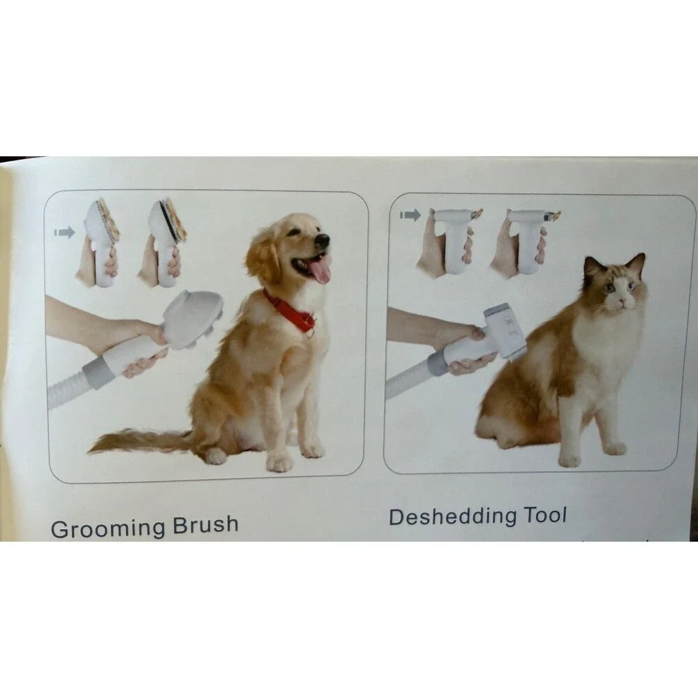 Homeika Pet Grooming Vacuum Kit GO-2303 Dog Cat Hair Clipper Trimmer Brush NIB